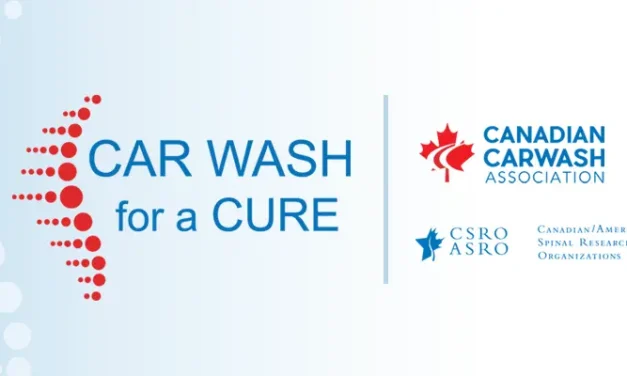 Canadian Carwash Association & Canadian Spinal Research Organization Launch 4th Annual “Car Wash for a Cure” Fundraiser
